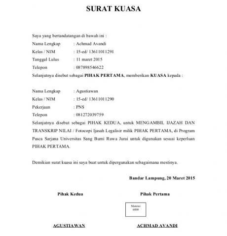 Detail Contoh Surat Kuasa Pembuatan Akta Kelahiran Nomer 27