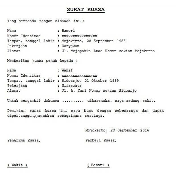 Detail Contoh Surat Kuasa Pembuatan Stnk Nomer 33