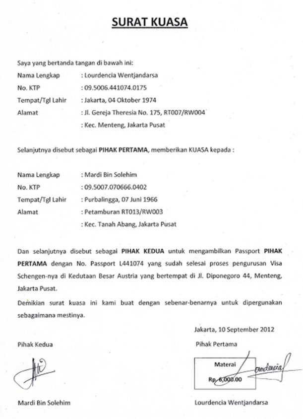 Detail Contoh Surat Kuasa Penandatanganan Nomer 7