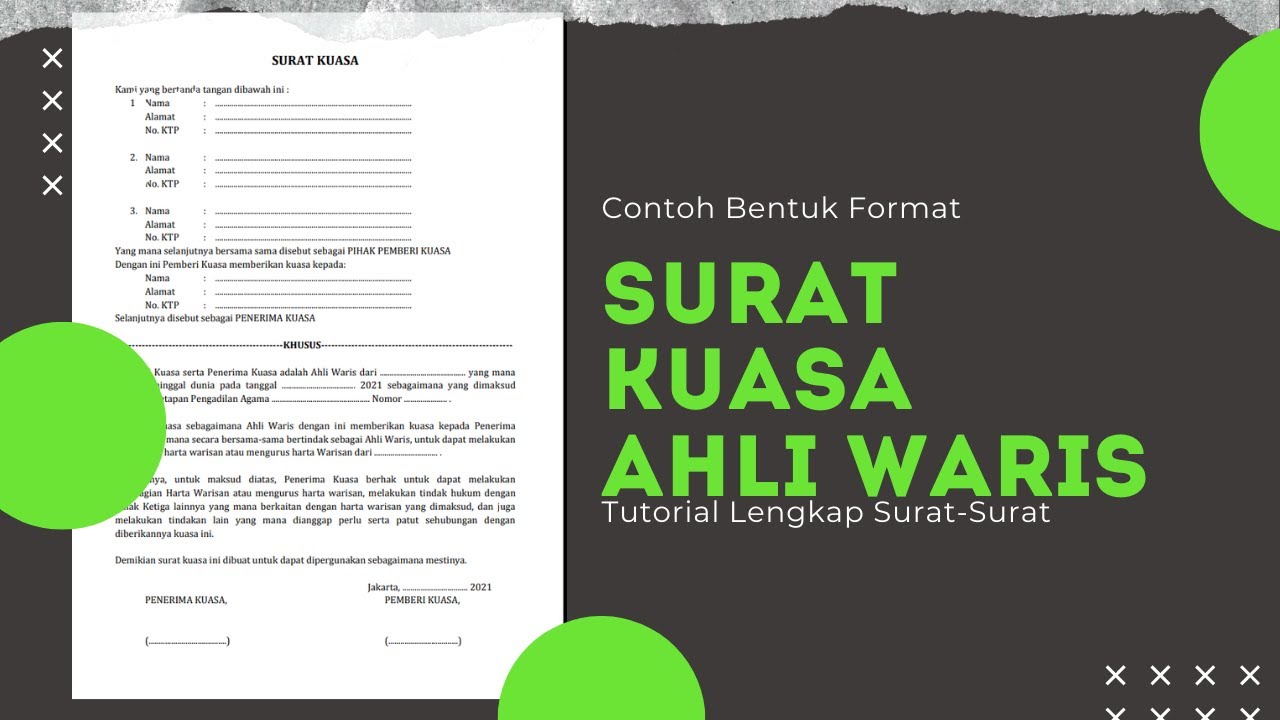 Detail Contoh Surat Kuasa Penetapan Ahli Waris Nomer 9