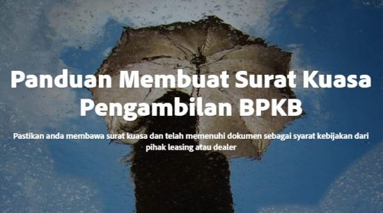 Detail Contoh Surat Kuasa Pengambilan Bpkb Di Leasing Nomer 51