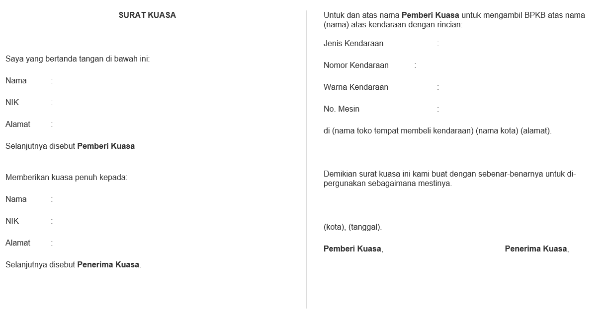 Detail Contoh Surat Kuasa Pengambilan Surat Cerai Nomer 35