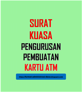 Detail Contoh Surat Kuasa Pengurusan Atm Nomer 38