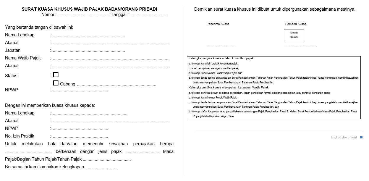 Detail Contoh Surat Kuasa Pengurusan Kk Nomer 44