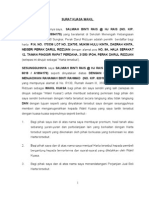 Detail Contoh Surat Kuasa Penjualan Rumah Nomer 29