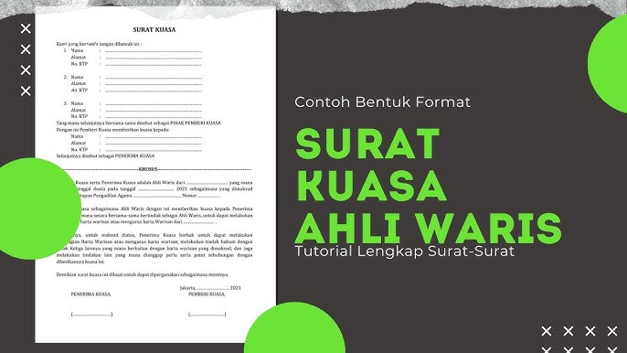 Detail Contoh Surat Kuasa Permohonan Penetapan Ahli Waris Nomer 14