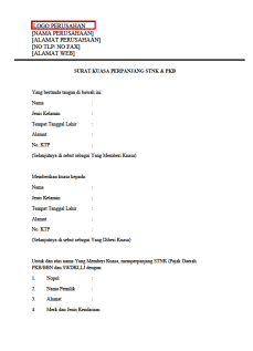 Detail Contoh Surat Kuasa Perpanjang Stnk Mobil Perusahaan Nomer 43