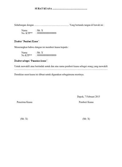 Download Contoh Surat Kuasa Perpanjangan Stnk 5 Tahun Nomer 49