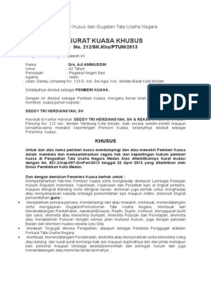 Detail Contoh Surat Kuasa Ptun Nomer 30