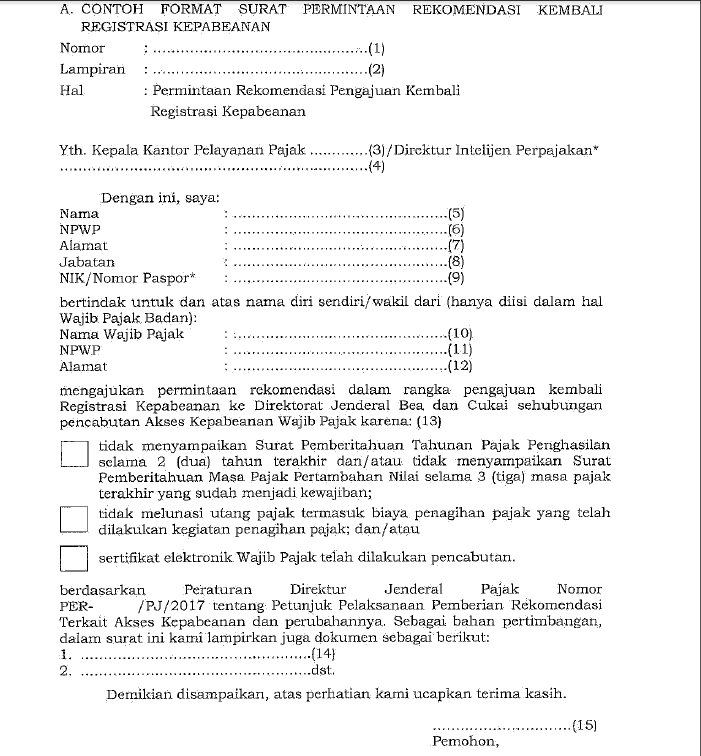 Detail Contoh Surat Kuasa Registrasi Kepabeanan Nomer 6