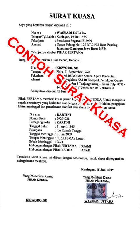 Detail Contoh Surat Kuasa Rumah Nomer 44