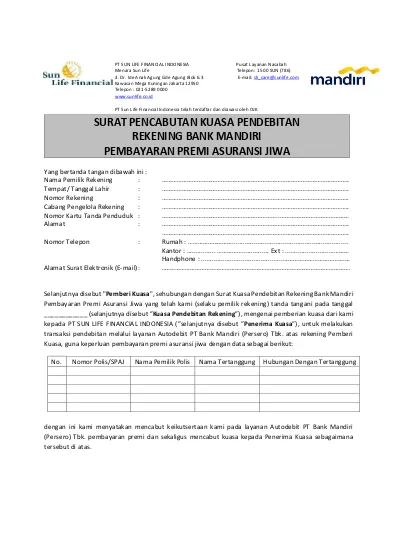 Detail Contoh Surat Kuasa Setoran Dengan Warkat Bca Nomer 19