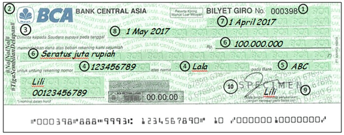 Detail Contoh Surat Kuasa Setoran Dengan Warkat Bca Nomer 20