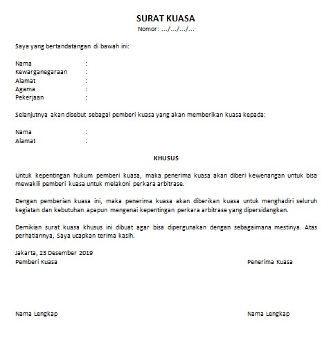 Detail Contoh Surat Kuasa Umum Nomer 11