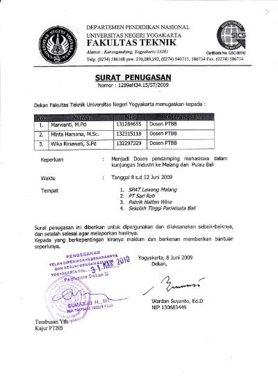 Detail Contoh Surat Kunjungan Industri Mahasiswa Nomer 26