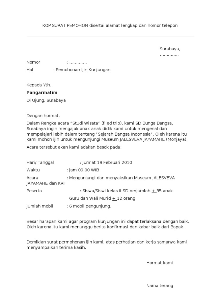 Detail Contoh Surat Kunjungan Ke Istana Bogor Nomer 17