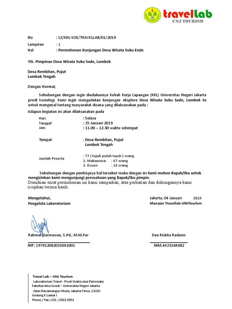 Detail Contoh Surat Kunjungan Ke Tempat Wisata Nomer 13