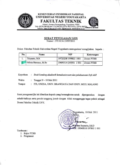 Detail Contoh Surat Kunjungan Studi Banding Ke Universitas Nomer 18