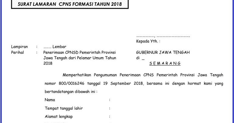 Detail Contoh Surat Lamaran 2018 Nomer 25