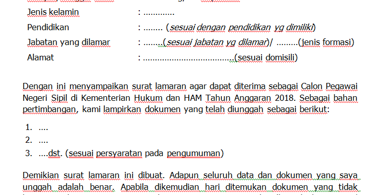 Detail Contoh Surat Lamaran 2018 Nomer 29