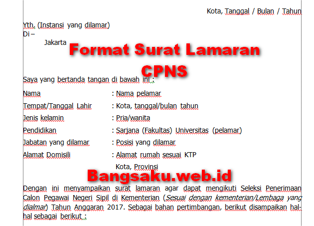 Download Contoh Surat Lamaran 2019 Nomer 20