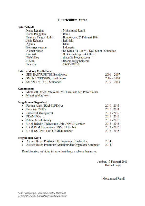 Detail Contoh Surat Lamaran Asisten Laboratorium Nomer 16