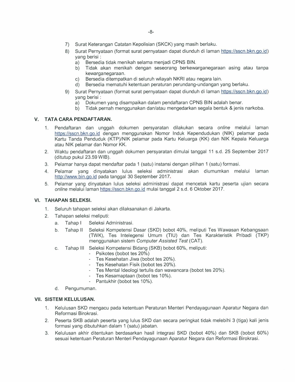 Contoh surat lamaran badan intelijen negara