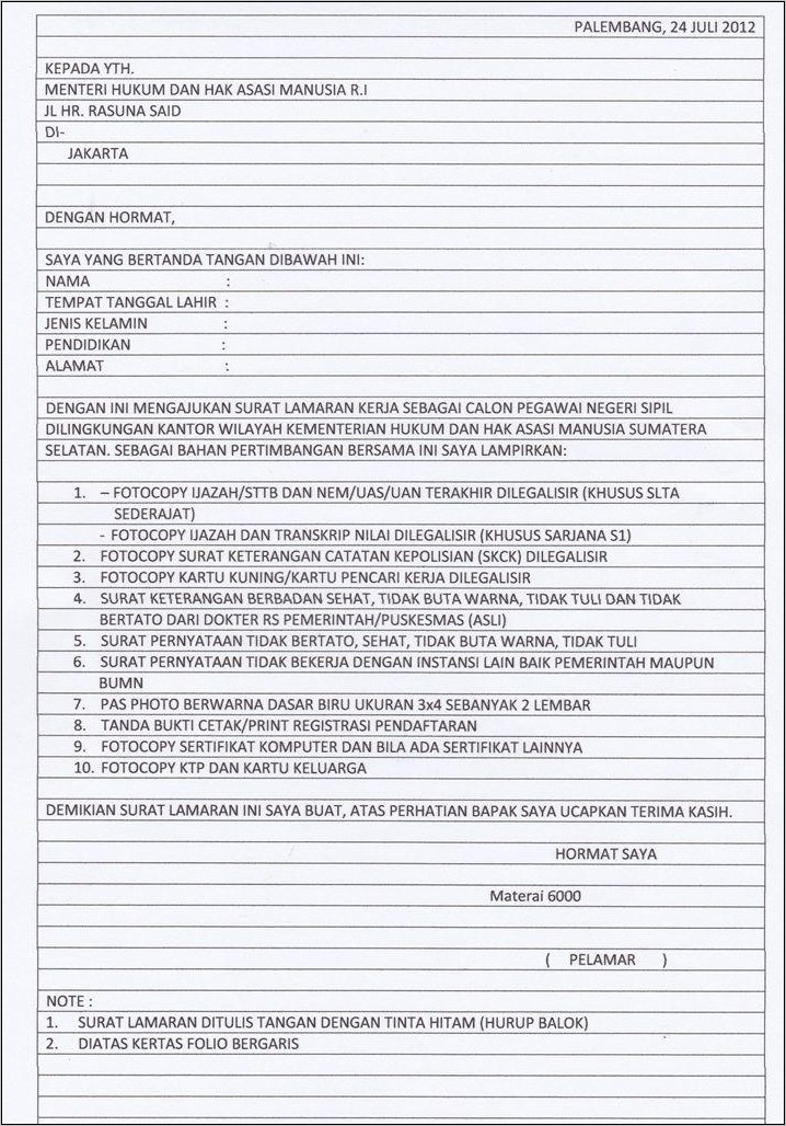 Detail Contoh Surat Lamaran Bidan Nomer 52