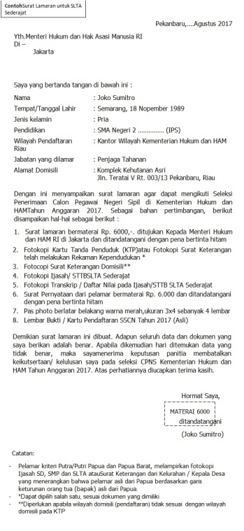 Detail Contoh Surat Lamaran Cpns Bkkbn Nomer 29