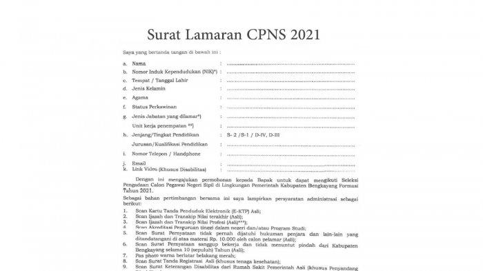 Detail Contoh Surat Lamaran Cpns Kemenag Nomer 15