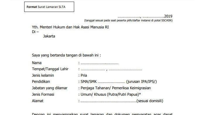 Detail Contoh Surat Lamaran Cpns Kemenag Nomer 26