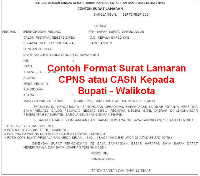 Detail Contoh Surat Lamaran Cpns Kemendikbud 2018 Nomer 16