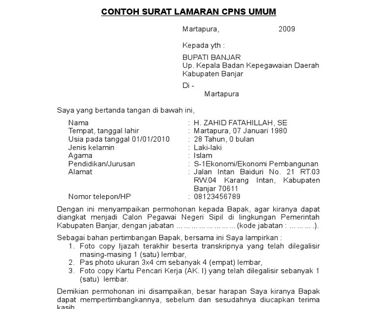 Detail Contoh Surat Lamaran Cpns Kemenristek Dikti Nomer 16