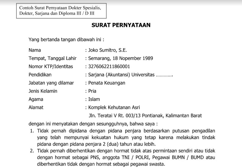 Detail Contoh Surat Lamaran Cpns Kemenristek Dikti Nomer 46