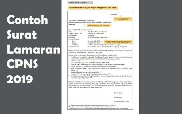 Detail Contoh Surat Lamaran Cpns Kementerian Agama Nomer 46