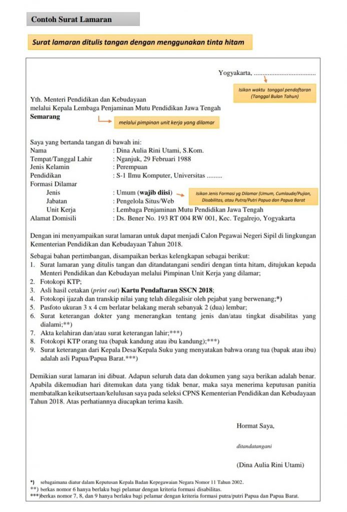 Detail Contoh Surat Lamaran Cpns Kementerian Agama Nomer 49