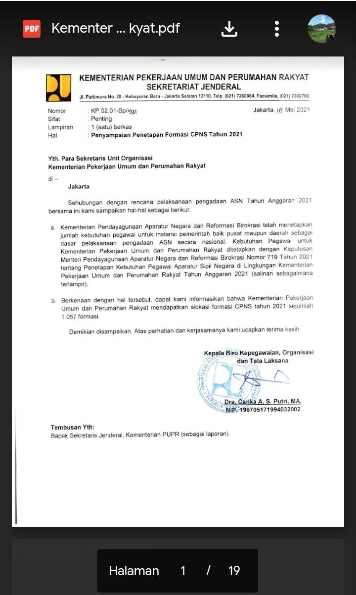 Contoh surat lamaran cpns pupr 56 koleksi gambar