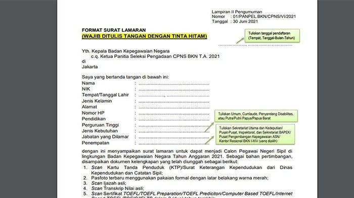 Detail Contoh Surat Lamaran Cpns Tulis Tangan Nomer 6