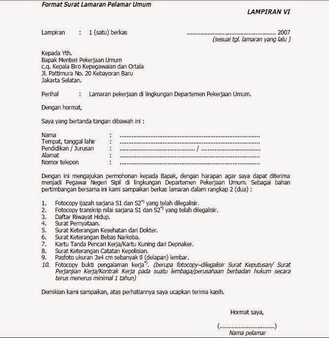 Detail Contoh Surat Lamaran Cpns Umum 2018 Nomer 28