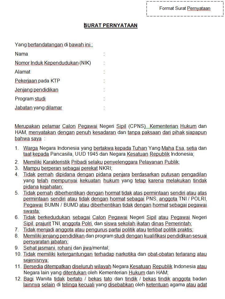 Detail Contoh Surat Lamaran Cpns Umum 2018 Nomer 40