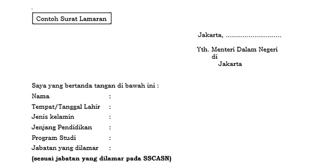 Detail Contoh Surat Lamaran Cpns Umum Nomer 23