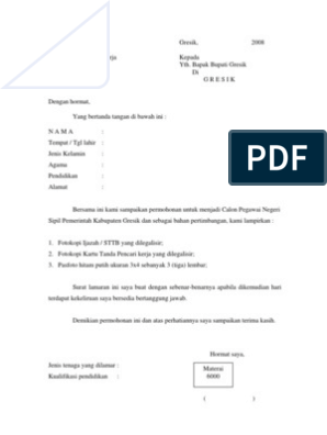 Detail Contoh Surat Lamaran Cpns Umum Nomer 42