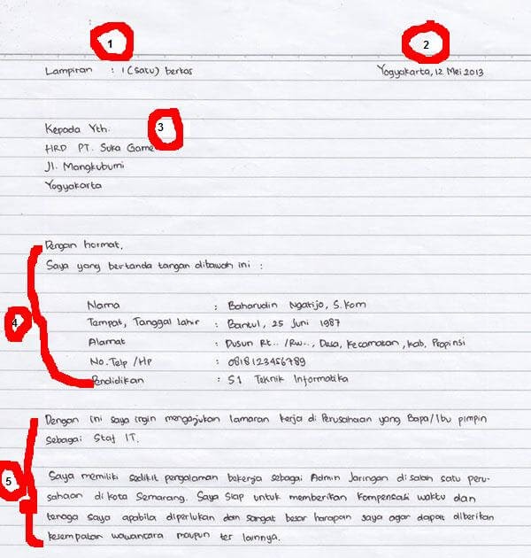 Detail Contoh Surat Lamaran Ditulis Tangan Nomer 41