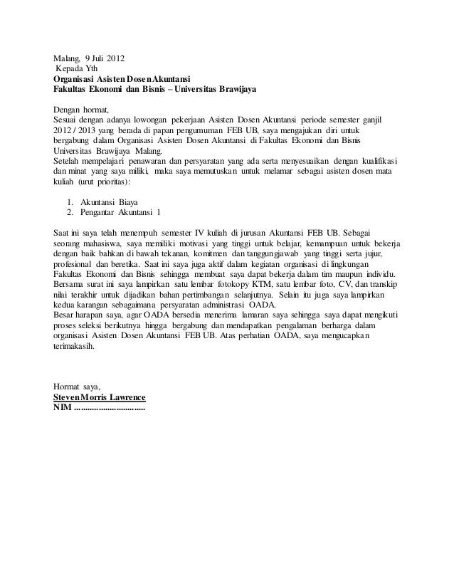 Download Contoh Surat Lamaran Dosen Di Universitas Nomer 22