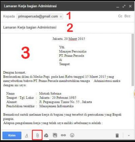 Detail Contoh Surat Lamaran Email Nomer 44