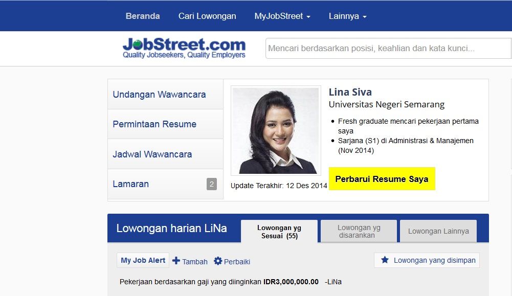 Detail Contoh Surat Lamaran Jobstreet Nomer 2