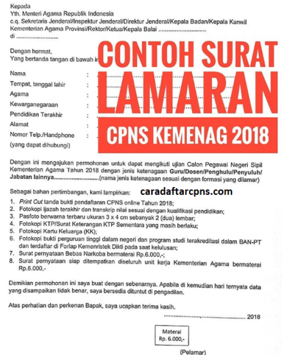 Detail Contoh Surat Lamaran Ke Kementerian Nomer 30