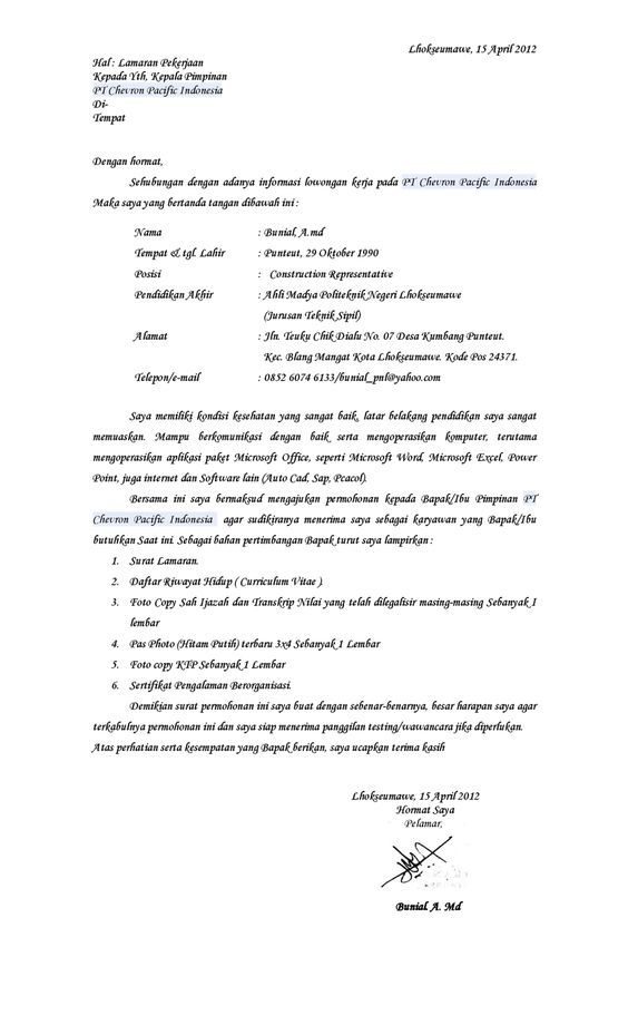 Download Contoh Surat Lamaran Ke Pt Nomer 54