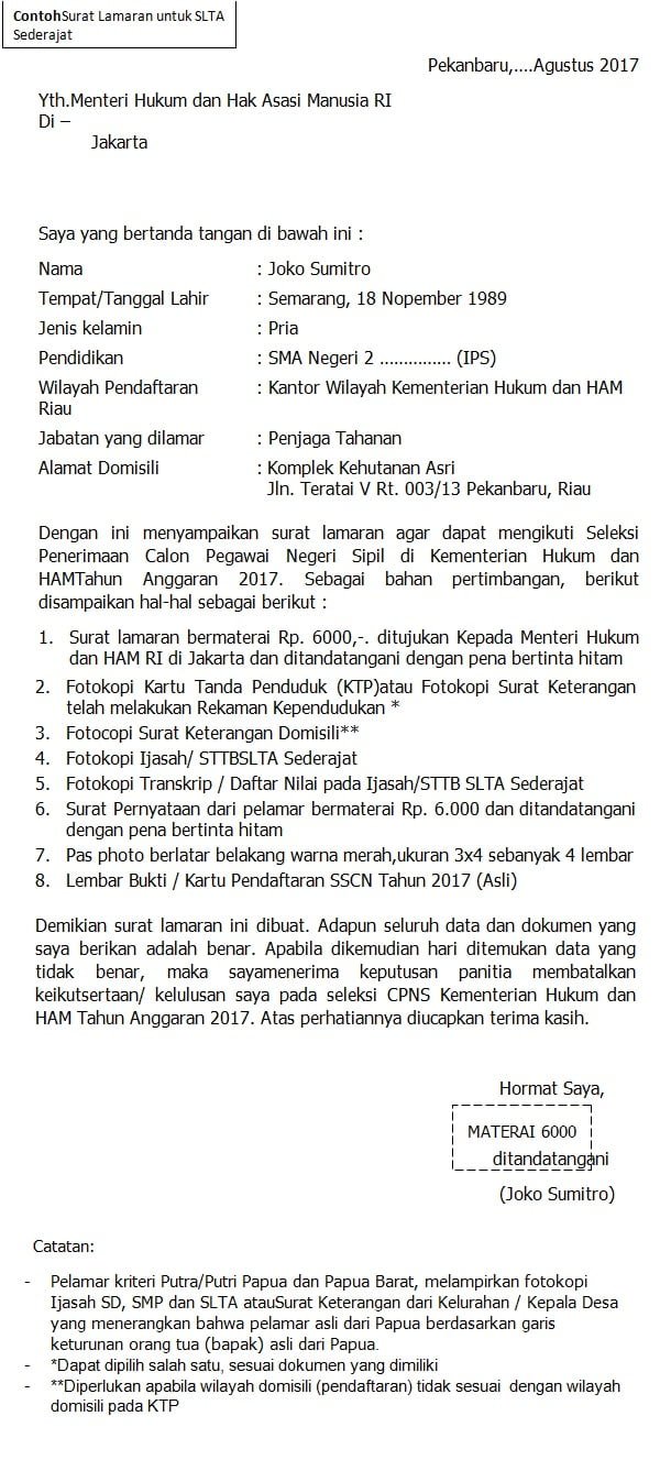 Detail Contoh Surat Lamaran Kejaksaan Nomer 7