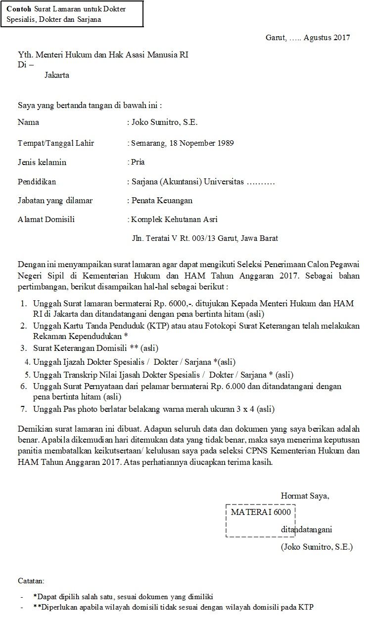 Detail Contoh Surat Lamaran Kemenristekdikti 2018 Nomer 48